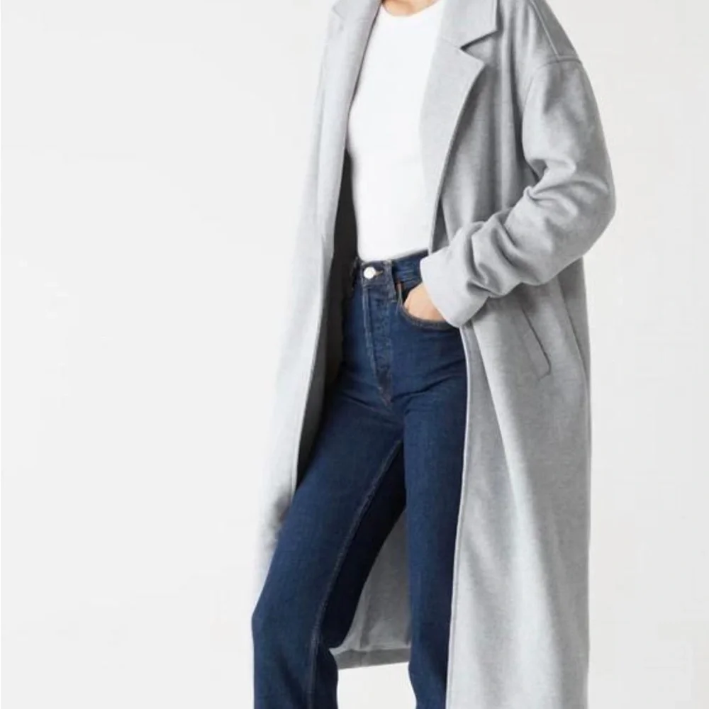 NWT Michael Stars Heather Grey Torres Terry Overcoat - Picture 4 of 7